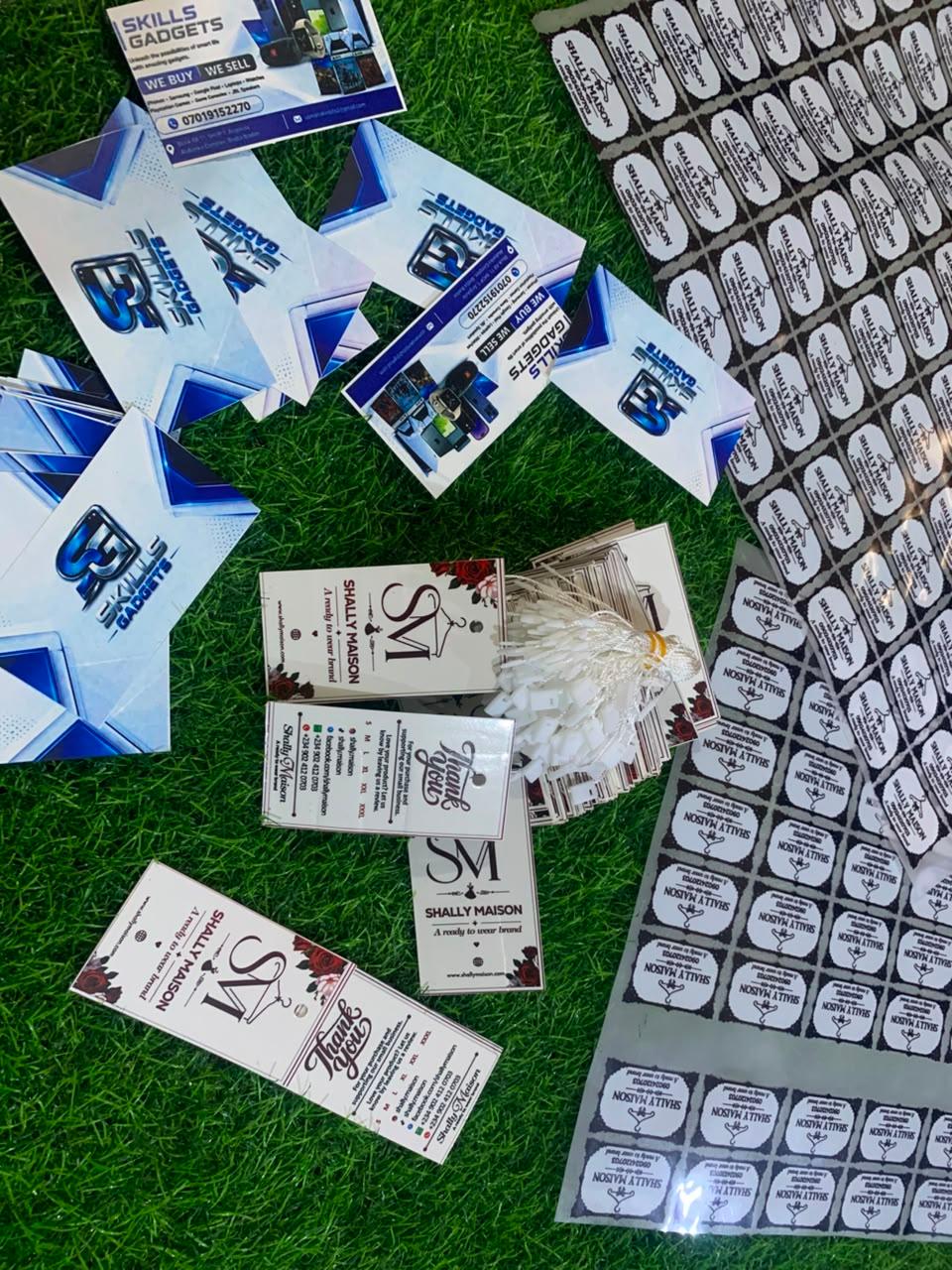 Business card and cloth Tag printing