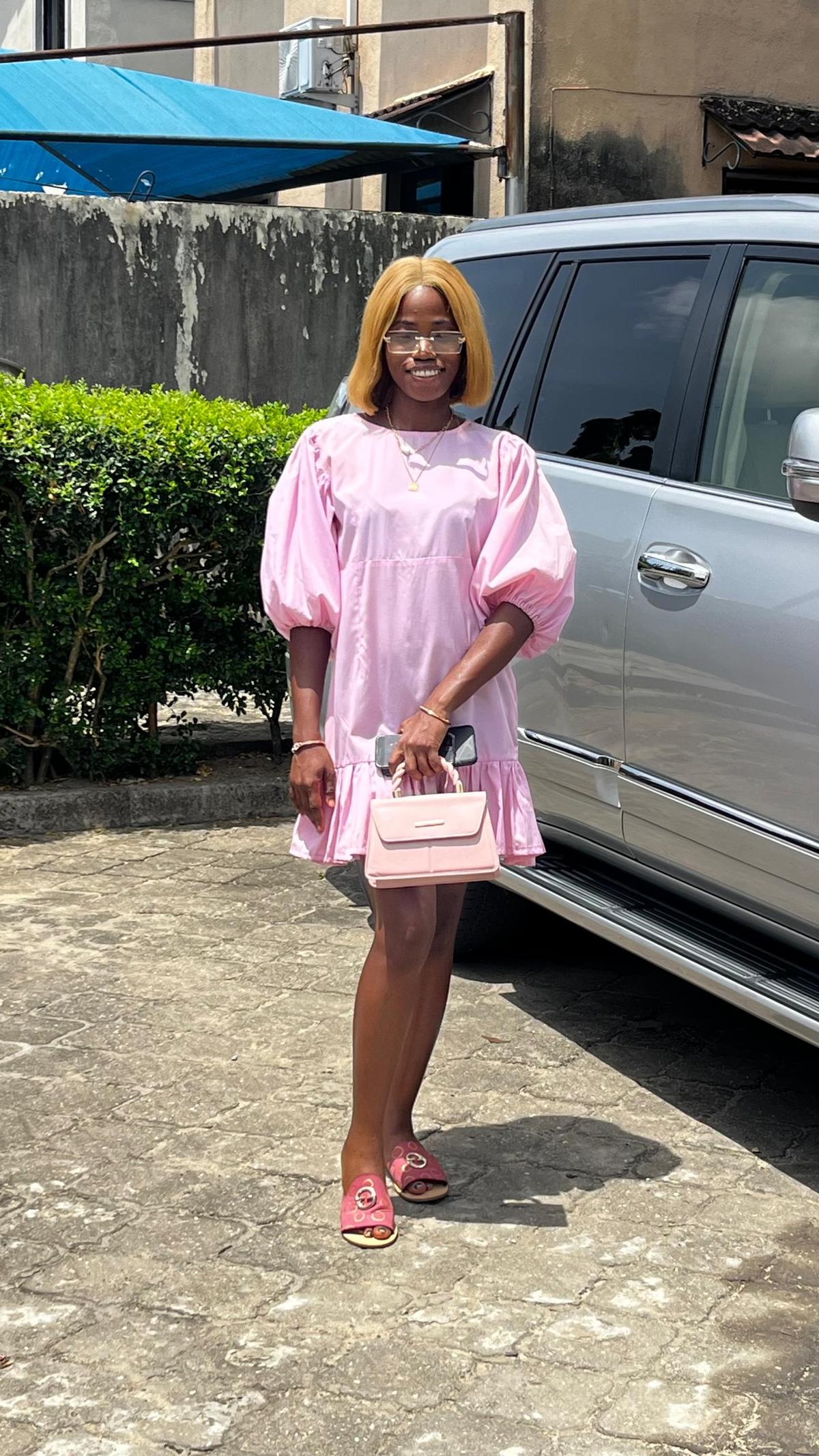 Pink simple gown