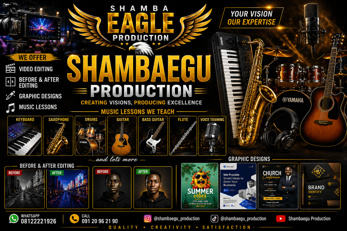 We offer the best in music, videos editing, graphics design and other more