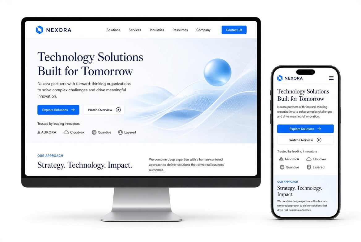 A completely responsive website 
